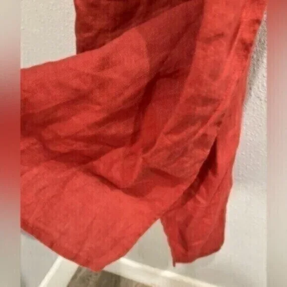 Sigrid Olsen Linen Neutral Strap Dress Mini Boho Mod Casual - Picture 3 of 6